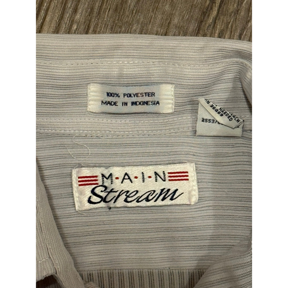 Vintage MAIN Stream Men’s White Casual Pocket Button Down Shirt S Lightweight - Picture 5 of 8